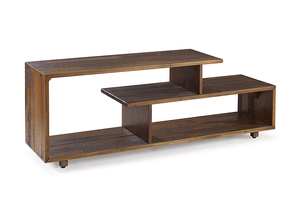 Angle View: Walker Edison - Rustic Modern TV Stand - Amber
