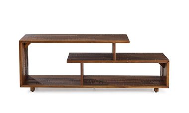 Walker Edison - Rustic Modern TV Stand - Amber - Front_Zoom