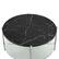 Alt View 12. Walker Edison - Modern Round Coffee Table - Faux Black Marble/Glass/Chrome.