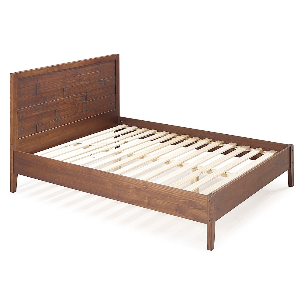 Angle View: Walker Edison - 64" Queen-Size Standard Bed - Mahogany