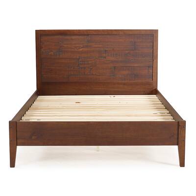 Walker Edison - 64" Queen-Size Standard Bed - Mahogany