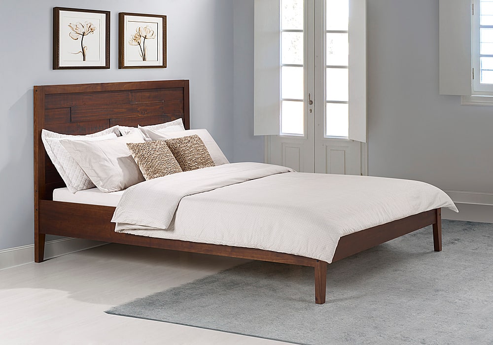 Best Buy Walker Edison 64" QueenSize Standard Bed Mahogany BBWQPLAMA