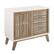 Angle. Walker Edison - 36" Sliding Slat Door Accent Console - White.