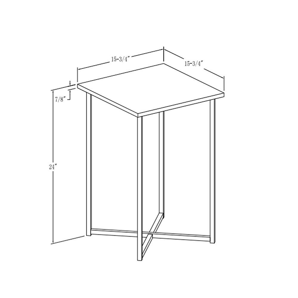 Customer Reviews: Walker Edison Modern Square End/Side Table White ...