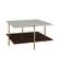 Angle. Walker Edison - Modern Square Coffee Table - Faux White Marble/Gold.