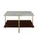Front. Walker Edison - Modern Square Coffee Table - Faux White Marble/Gold.