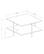 Alt View 16. Walker Edison - Modern Square Coffee Table - Faux White Marble/Gold.