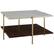 Left. Walker Edison - Modern Square Coffee Table - Faux White Marble/Gold.