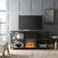 Alt View 11. Walker Edison - Open-Shelf X-Frame Fireplace TV Console for Most TVs Up to 60" - Rustic Oak.
