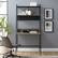 Alt View 14. Walker Edison - Modern Ladder Wood Computer Desk - Gray Wash.
