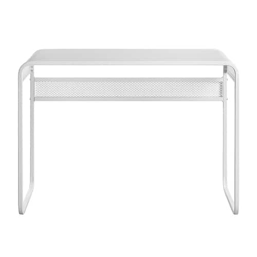 Walker Edison - Modern Curve Top Metal Desk - White