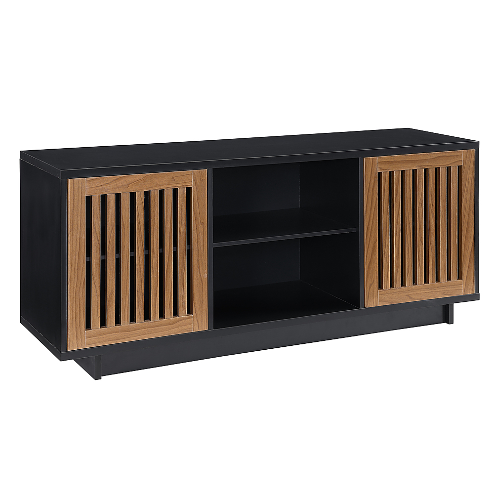 Angle View: Walker Edison - Modern Console for Most TVs Up to 64" - Acorn/Black