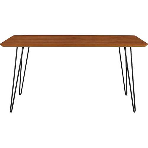 Walker Edison - Rectangular Mid Century Modern Dining Table (Set of 3) - Walnut/Black