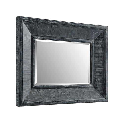 Walker Edison - 36" Rectangle Textured Wood Mirror - Gray Wash