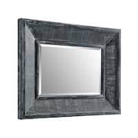 Walker Edison - 36" Rectangle Textured Wood Mirror - Gray Wash - Angle_Zoom