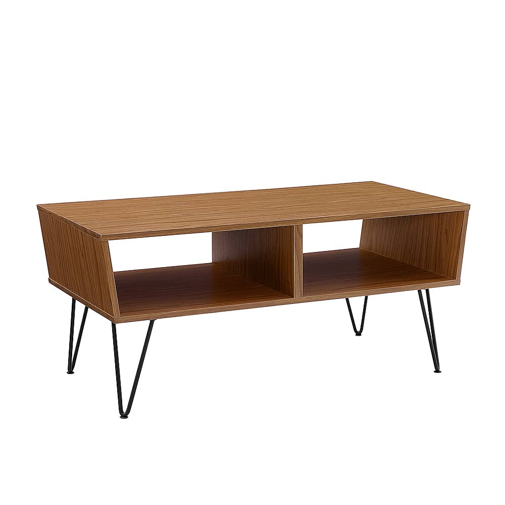 Angle View: Walker Edison - Mid Century Modern Wood Coffee Table - Acorn