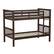 Left. Walker Edison - Solid Wood Twin over Twin Mission Design Bunk Bed - Walnut.