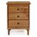 Front. Walker Edison - 3-Drawer Nightstand - Caramel.