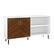 Angle. Walker Edison - Mid-Century Modern TV Stand for Most TVs Up to 65" - Dark Walnut/White.
