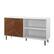Left. Walker Edison - Mid-Century Modern TV Stand for Most TVs Up to 65" - Dark Walnut/White.