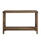 Front. Walker Edison - 46" Rustic Farmhouse Entryway Table - Rustic Oak.
