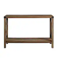 Walker Edison - 46" Rustic Farmhouse Entryway Table - Rustic Oak - Front_Zoom