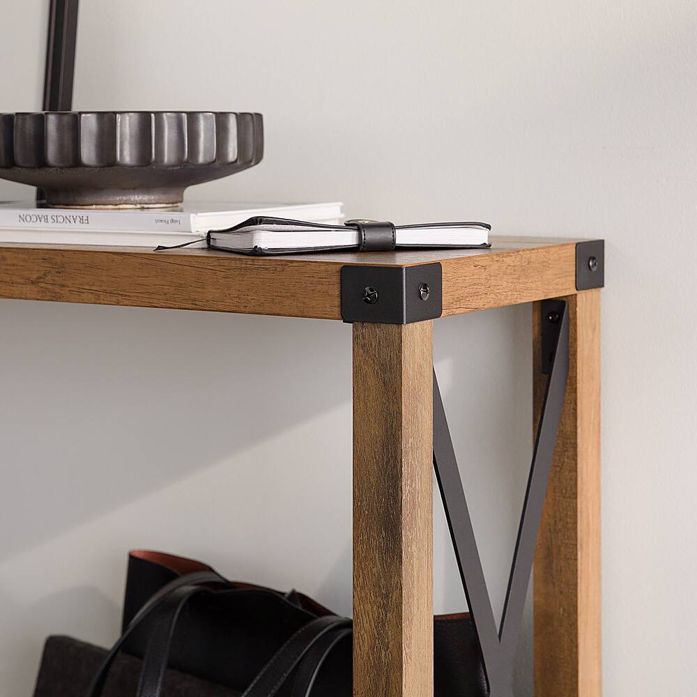 Alt View 18. Walker Edison - 46" Rustic Farmhouse Entryway Table - Rustic Oak.