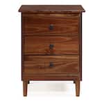 Walker Edison - 3-Drawer Nightstand - Walnut