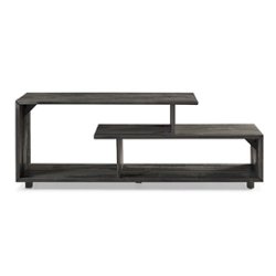 Walker Edison - Rustic Modern TV Stand - Gray - Front_Zoom