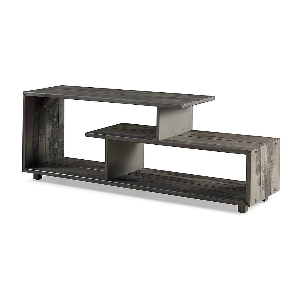 Left View: Walker Edison - Rustic Modern TV Stand - Gray