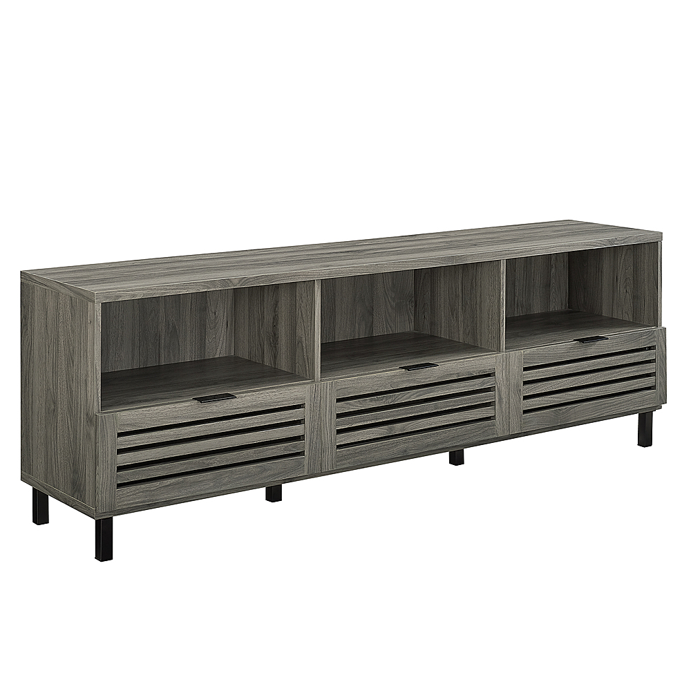 Angle View: Walker Edison - Jackson TV Stand Cabinet for Most Flat-Panel TVs Up to 78" - Slate Gray