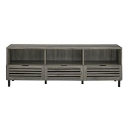 Walker Edison - Jackson TV Stand Cabinet for Most Flat-Panel TVs Up to 78" - Slate Gray - Front_Zoom