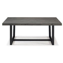 Walker Edison - 72" Rectangular Solid Pine Wood Dining Table - Gray - Front_Zoom