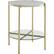 Front. Walker Edison - Modern Round Side/End Table - White Faux Marble/Glass/Gold.