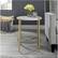 Alt View 16. Walker Edison - Modern Round Side/End Table - White Faux Marble/Glass/Gold.