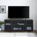Alt View 11. Walker Edison - Industrial Mesh Metal TV Stand Cabinet for Most Flat-Panel TVs Up to 70" - Rustic Oak.