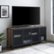 Alt View Zoom 12. Walker Edison - Industrial Mesh Metal TV Stand Cabinet for Most Flat-Panel TVs Up to 70" - Rustic Oak.