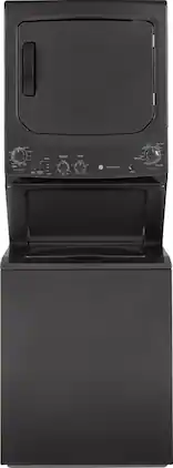 GE - 3.8 Cu. Ft. Top Load Washer and 5.9 Cu. Ft. Gas Dryer Laundry Center - Diamond Gray