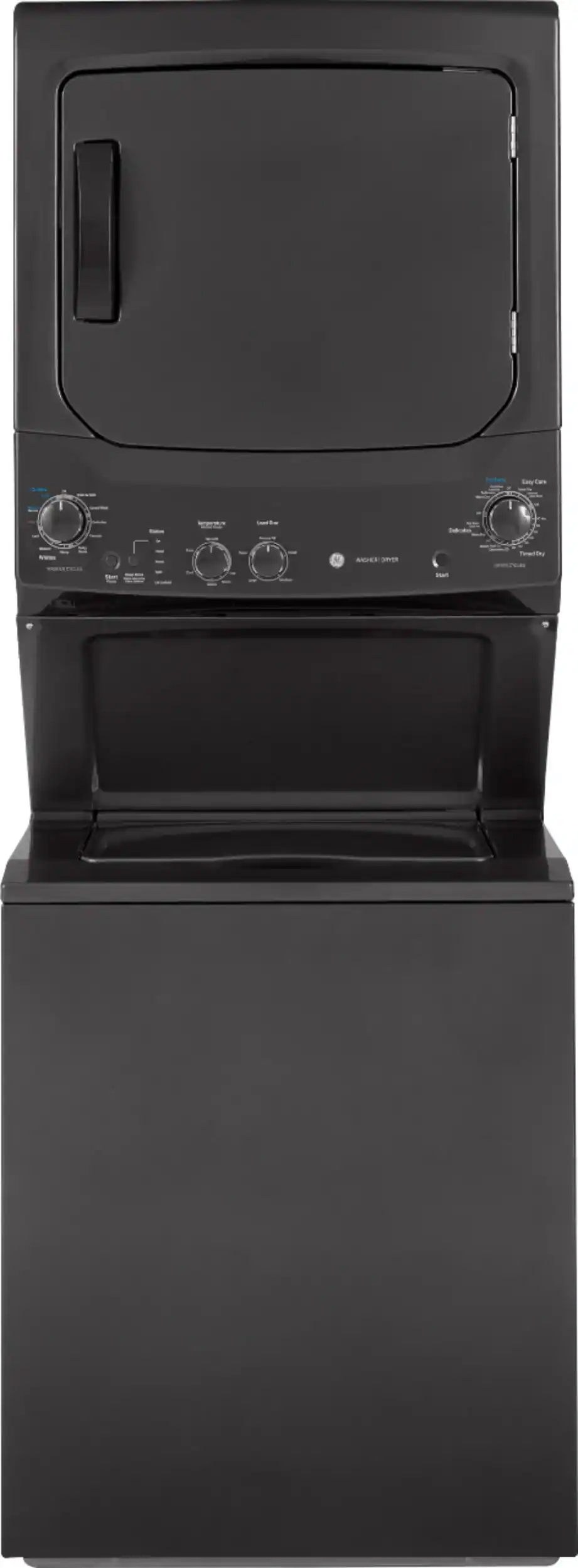 GE - 3.8 Cu. Ft. Top Load Washer and 5.9 Cu. Ft. Electric Dryer Laundry Center - Diamond Gray