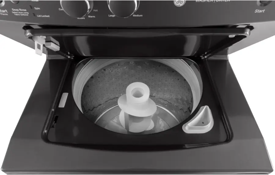 Alt View 12. GE - 3.8 Cu. Ft. Top Load Washer and 5.9 Cu. Ft. Electric Dryer Laundry Center - Diamond Gray.