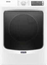 Maytag - 7.3 Cu. Ft. 12-Cycle High-Efficiency Electric Dryer with Steam - White - Front_Standard