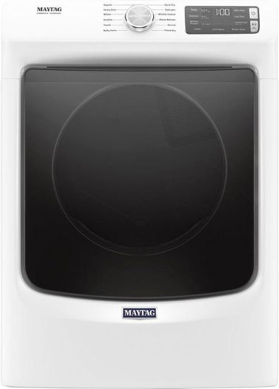 Maytag - 7.3 Cu. Ft. Stackable Electric Dryer with Steam and Extra Power Button - White