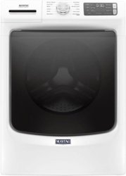 Maytag - 4.8 Cu. Ft. High Efficiency Stackable Front Load Washer with Steam and Fresh Hold - White - Front_Zoom