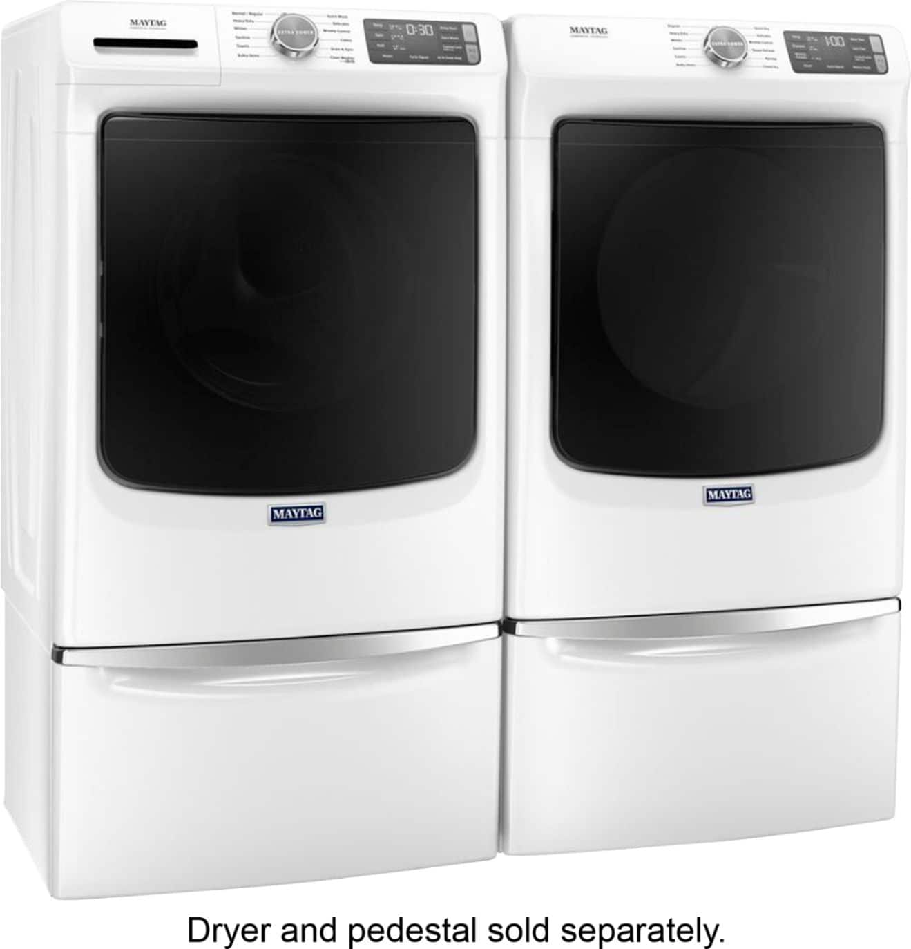 Alt View 15. Maytag - 4.8 Cu. Ft. High Efficiency Stackable Front Load Washer with Steam and Fresh Hold - White.