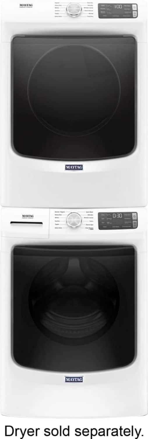 Alt View 17. Maytag - 4.8 Cu. Ft. High Efficiency Stackable Front Load Washer with Steam and Fresh Hold - White.