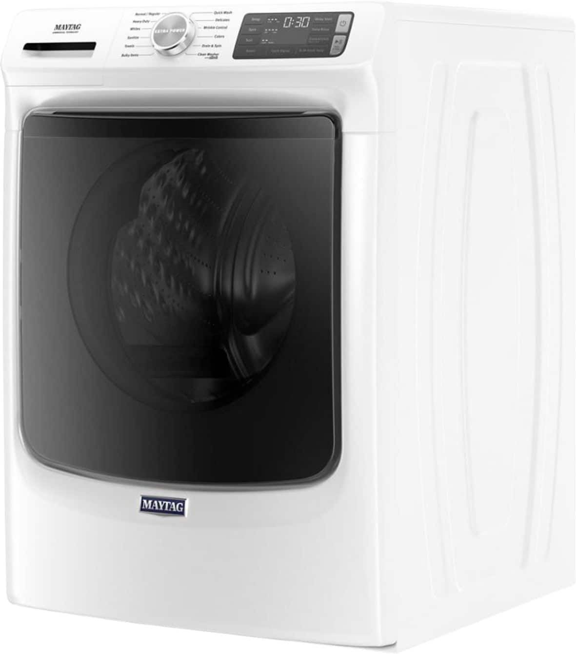 Alt View 2. Maytag - 4.8 Cu. Ft. High Efficiency Stackable Front Load Washer with Steam and Fresh Hold - White.