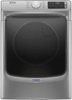 Maytag - 7.3 Cu. Ft. Stackable Electric Dryer with Steam and Extra Power Button - Metallic slate