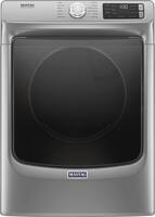 Maytag - 7.3 Cu. Ft. Stackable Electric Dryer with Steam and Extra Power Button - Metallic Slate - Front_Zoom
