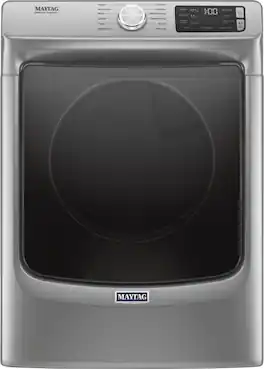 Maytag - 7.3 Cu. Ft. Stackable Electric Dryer with Steam and Extra Power Button - Metallic Slate