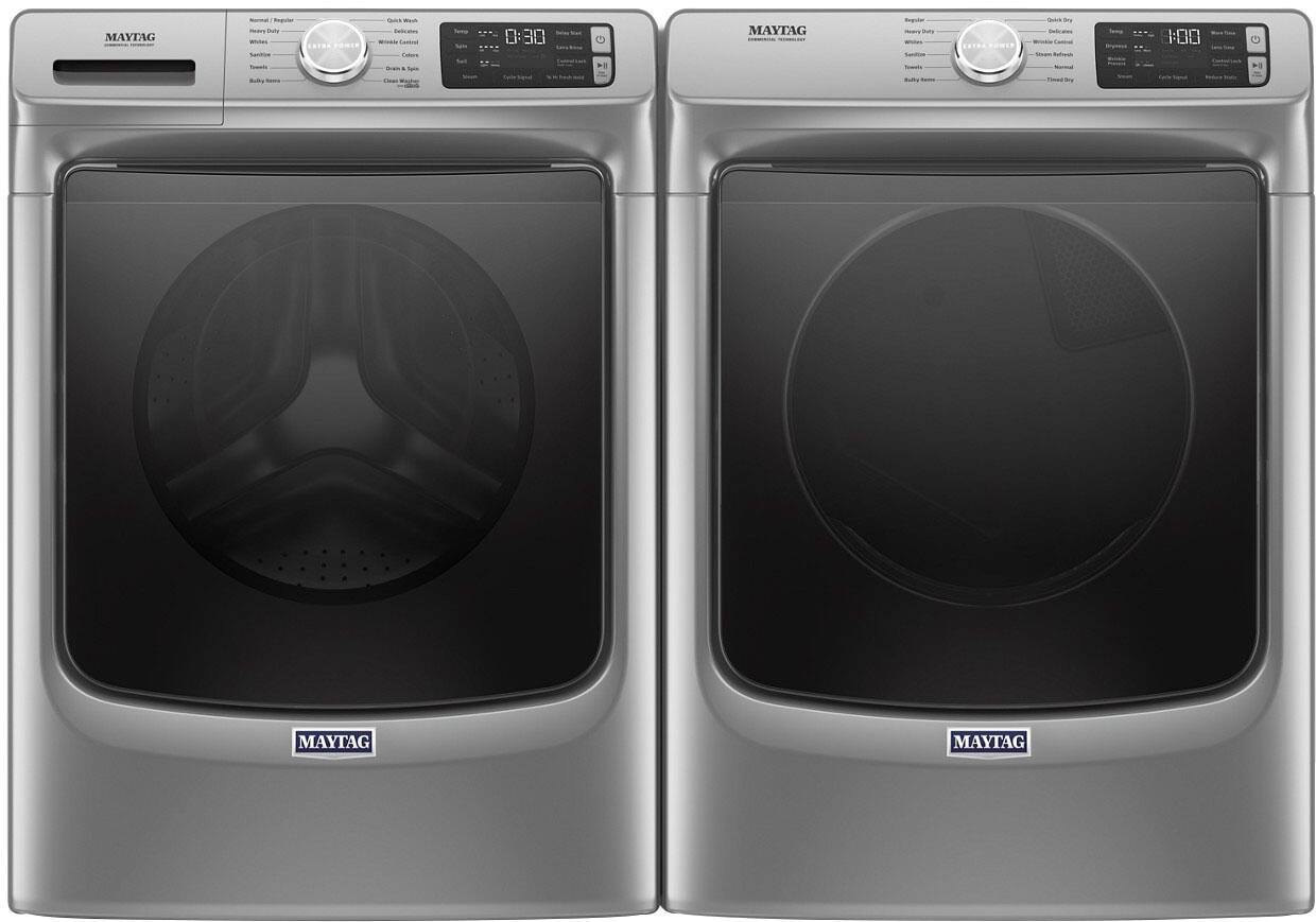 Alt View 18. Maytag - 7.3 Cu. Ft. Stackable Electric Dryer with Steam and Extra Power Button - Metallic Slate.